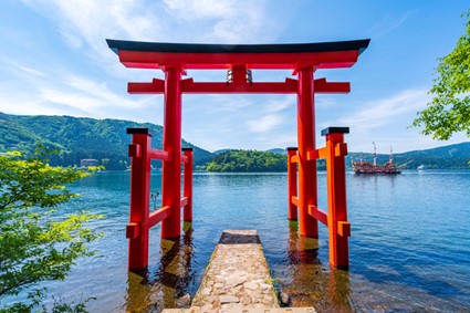 【東京発】箱根神社平和の鳥居＋大室山＋城ヶ崎海岸を巡る 日帰りバスツアー