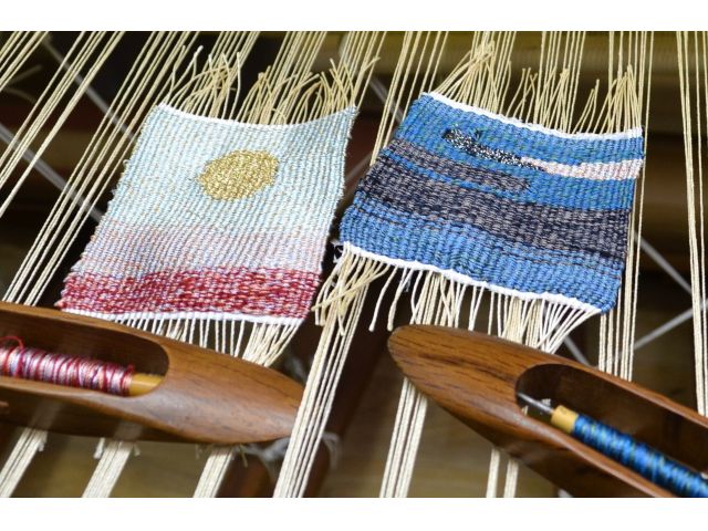 【京都・伝統工芸】機織り（手織り）コースター作り体験！「西陣ブランドの綴織体験」