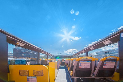 6月出発分まで【OSAKA SKY VISTA】空とつながる、風を感じる、大阪観光＜大阪の名所を一望できる屋根のない観光バス＞